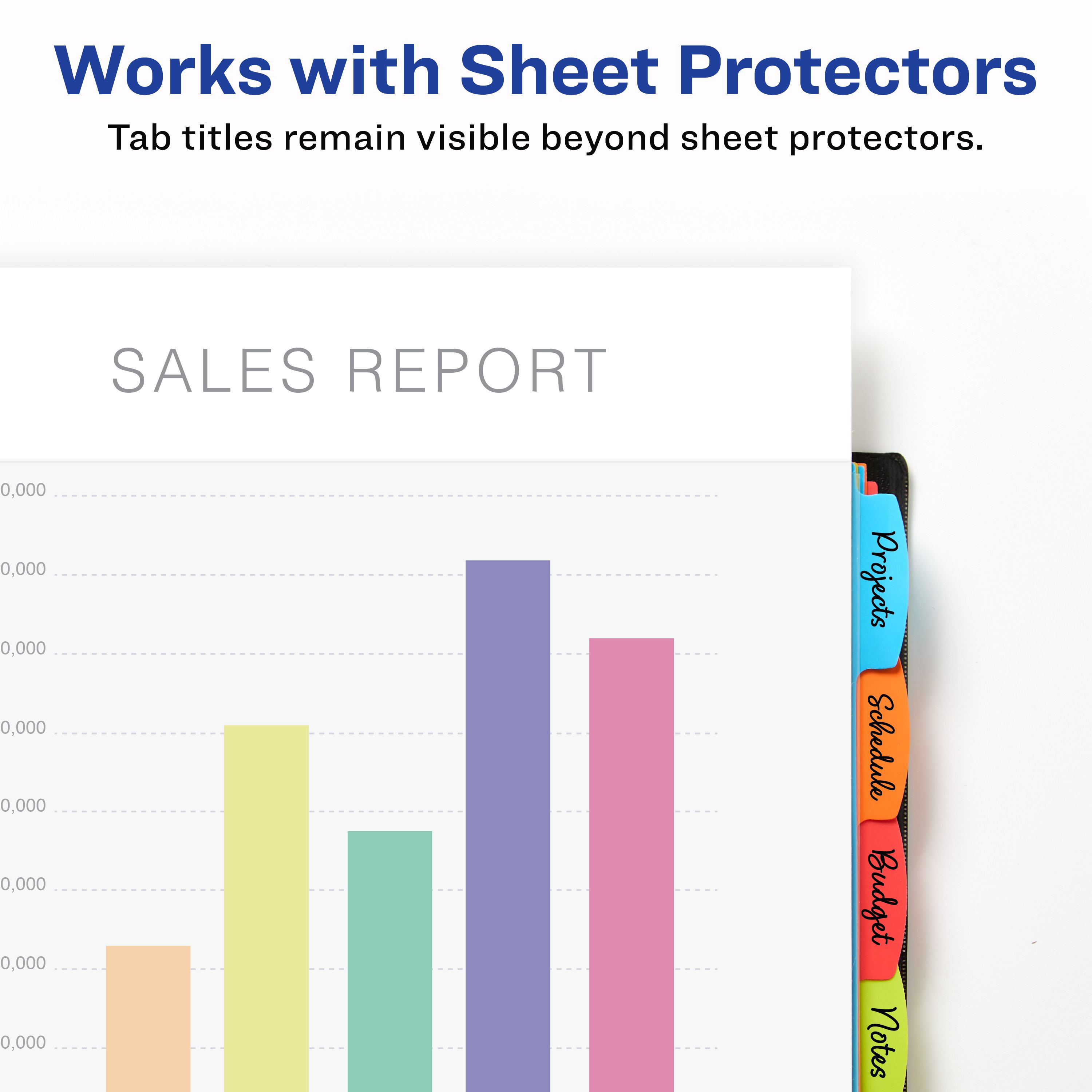 Avery® Durable Plastic 8-Tab Write & Erase Dividers with Pockets